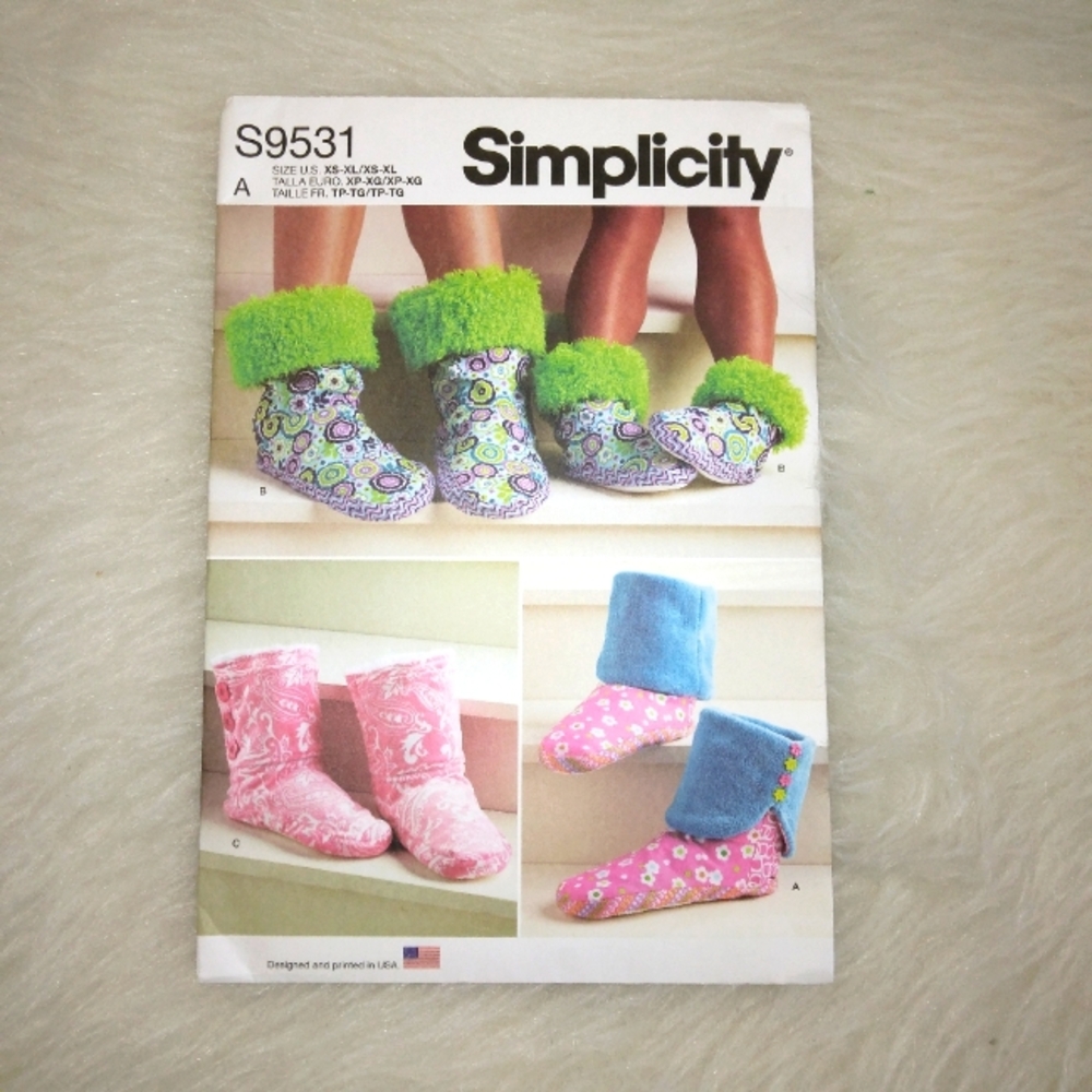 Simplicity Pattern S9531 for Cozy Boot Covers